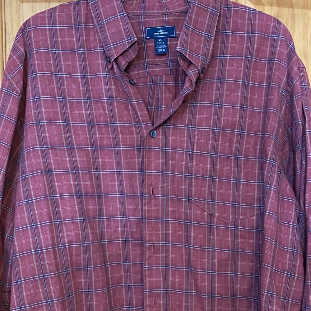 Croft & Barrow Burgundy Plaid Men's Shirt